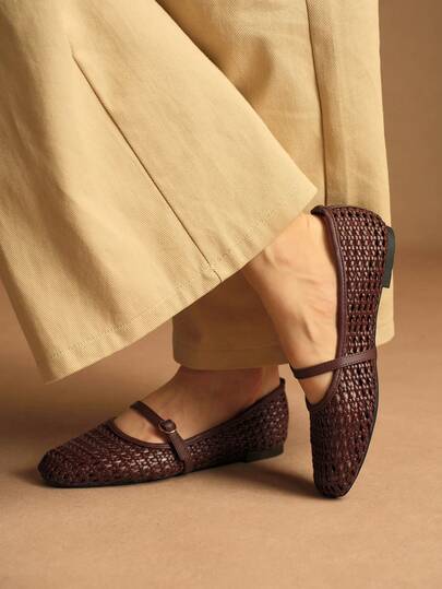 Rosivie حذاء بالرينا فلات أنيق بفيونكة على الطراز الفرنسي، حذاء لوفر مخمل بتصميم تربيع للأصابع للنساء