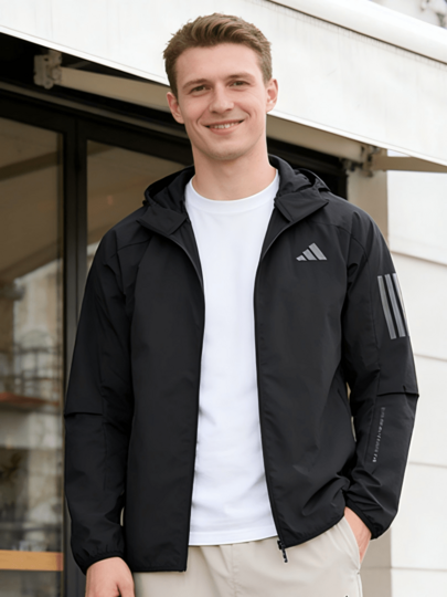 Adidas جاكيت/معطف رجالي TH LW WV JKT مريح وفضفاض للرياضة الخارجية اليومية KB5157