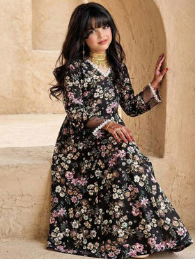 SHEIN فستان بنات المراهقات بياقة على شكل حرف V وأكمام ناقصة مع قطع شبكية وخصر مخصر وتنورة على شكل حرف A