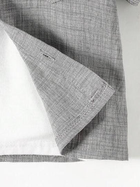 SHEIN قميص بولو قصير الأكمام مع تريم متباين للأطفال الصغار، صيفي