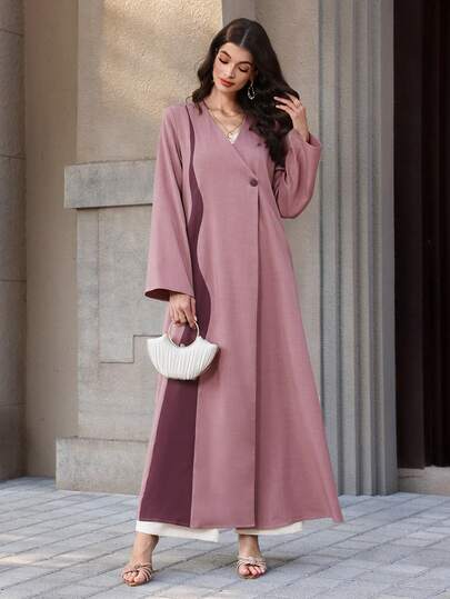 Graceveil عباية نسائية طويلة الأكمام غير متماثلة بقصة كاجوال فضفاضة