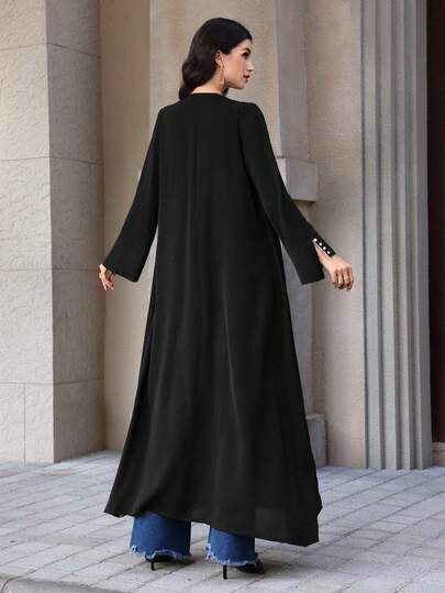 Graceveil عباءة نسائية أنيقة بتصميم مرقع بأكمام طويلة للارتداء اليومي