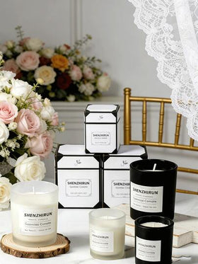 شموع معطرة، شموع شمع الصويا اليدوية في أوعية، أواني، وشموع شمع الصويا في أوعية شمع مصنوعة يدويًا، هدايا مثالية للعائلة والأصدقاء، شموع معطرة، أوعية معطرة، مناسبة لل- DIY، أعياد الميلاد، مجموعات هدايا معطرة، ديكورات الزفاف، تذكارات الزفاف (التعبئة والتغليف