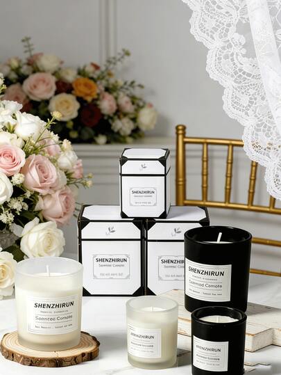 شموع معطرة، شموع شمع الصويا اليدوية في أوعية، أواني، وشموع شمع الصويا في أوعية شمع مصنوعة يدويًا، هدايا مثالية للعائلة والأصدقاء، شموع معطرة، أوعية معطرة، مناسبة لل- DIY، أعياد الميلاد، مجموعات هدايا معطرة، ديكورات الزفاف، تذكارات الزفاف (التعبئة والتغليف