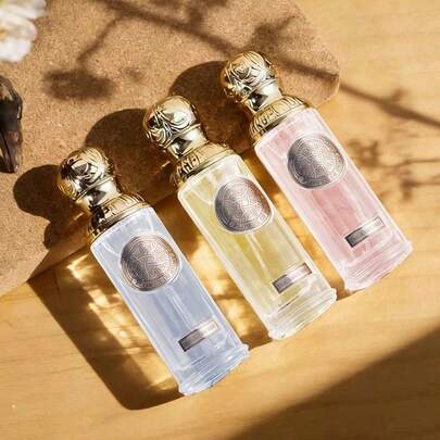 3 قطع مجموعة هدايا العطور، سلسلة هوانغو من معطرات الهواء بزيوت أساسية بدون لهب، 25 مل * 3، رائحة زهرية فاكهية منعشة ومهدئة، هدية عالية الجودة، ملمس ممتاز، مثالية لإزالة الروائح وتعزيز العطر