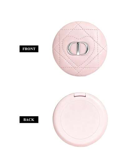 Dior مرآة مكياج مدمجة بشكل قلب مرصعة بألماس وردي، بطراز موضة Y2K، محمولة وقابلة للطي، مناسبة للمكياج في المكتب، وحفلات الشاي مع الصديقات، وهدايا المناسبات