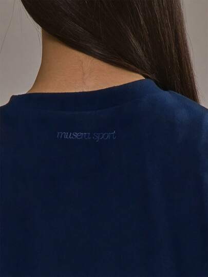 Musera Sport قميص تي شيرت من الفليس اللين والواسع للرياضة والتمارين والجيم والبيلاتس واليوغا والحياة اليومية العادية