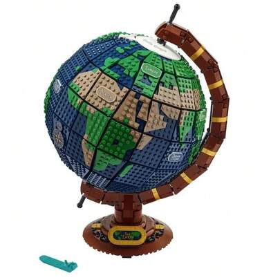 LEGO لعبة كتل بناء الكرة الأرضية 21332، طقم تجربة علمية للأولاد والبنات، هدية