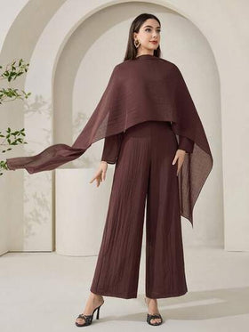 Modelyn جمبسوت قطعة واحدة لون سادة محافظ للنساء