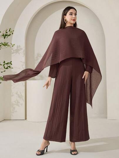 Modelyn جمبسوت قطعة واحدة لون سادة محافظ للنساء