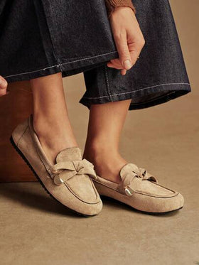 Rosivie أحذية نسائية كاجوال مسطحة مزينة بالفيونكة