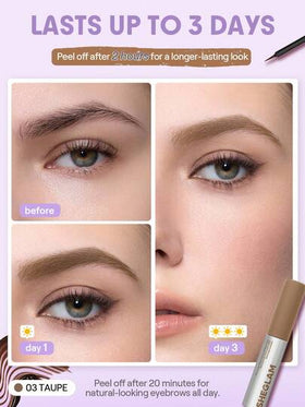 SHEGLAM Tint Lock Tattoo جل حواجب قابل للتقشير-Taupe علامة تجارية جمال مكياج ميكب مستحضرات تجميل للنساء الفتيات مثالي لفصل الشتاء الربيع مثالي ل- Y2K أزياء أنيقة رمضان هدية حفلة جاهز أفضل لون