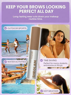 SHEGLAM Tint Lock Tattoo جل حواجب قابل للتقشير-Taupe علامة تجارية جمال مكياج ميكب مستحضرات تجميل للنساء الفتيات مثالي لفصل الشتاء الربيع مثالي ل- Y2K أزياء أنيقة رمضان هدية حفلة جاهز أفضل لون