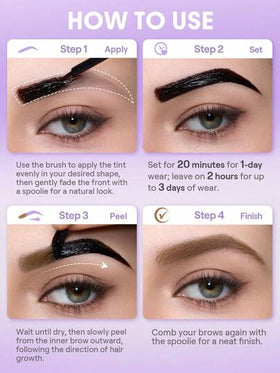 SHEGLAM Tint Lock Tattoo جل حواجب قابل للتقشير-Taupe علامة تجارية جمال مكياج ميكب مستحضرات تجميل للنساء الفتيات مثالي لفصل الشتاء الربيع مثالي ل- Y2K أزياء أنيقة رمضان هدية حفلة جاهز أفضل لون