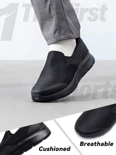 Skechers أحذية رياضية كاجوال للرجال، أحذية رياضية تنفس وراحة للسفر 216323-BBK