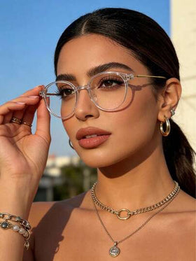 نظارة كمبيوتر بشكل بيضاوي موضة، نظارات يومية للاستخدام العام، الكمبيوتر، الألعاب