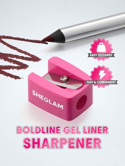 SHEGLAM Boldline مبراة لقلم الجل المحدد للعيون علامة تجارية جمال مكياج ميكب مستحضرات تجميل للنساء الفتيات مثالي لفصل الشتاء الربيع مثالي ل- Y2K أزياء أنيقة رمضان هدية حفلة جاهز أفضل لون
