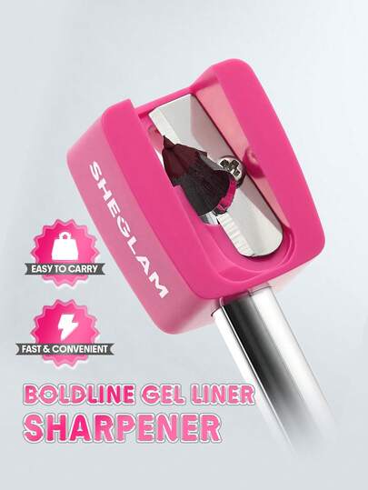 SHEGLAM Boldline مبراة لقلم الجل المحدد للعيون علامة تجارية جمال مكياج ميكب مستحضرات تجميل للنساء الفتيات مثالي لفصل الشتاء الربيع مثالي ل- Y2K أزياء أنيقة رمضان هدية حفلة جاهز أفضل لون
