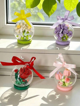 ديكور منزلي DIY مع أزهار محفوظة، يأتي مع أشرطة، خيارين للعرض - على الطاولة أو معلق، فكرة هدية متعددة الوظائف وأصلية، ترتيب زهور اصطناعية معشقة، مناسبة للأعياد والعطلات، عيد الحب، عيد الأم، عيد الميلاد، عيد الأب، ديكور المكتب، رأس السنة