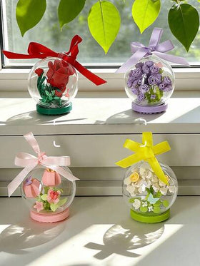 ديكور منزلي DIY مع أزهار محفوظة، يأتي مع أشرطة، خيارين للعرض - على الطاولة أو معلق، فكرة هدية متعددة الوظائف وأصلية، ترتيب زهور اصطناعية معشقة، مناسبة للأعياد والعطلات، عيد الحب، عيد الأم، عيد الميلاد، عيد الأب، ديكور المكتب، رأس السنة