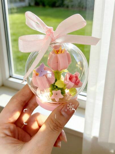 ديكور منزلي DIY مع أزهار محفوظة، يأتي مع أشرطة، خيارين للعرض - على الطاولة أو معلق، فكرة هدية متعددة الوظائف وأصلية، ترتيب زهور اصطناعية معشقة، مناسبة للأعياد والعطلات، عيد الحب، عيد الأم، عيد الميلاد، عيد الأب، ديكور المكتب، رأس السنة