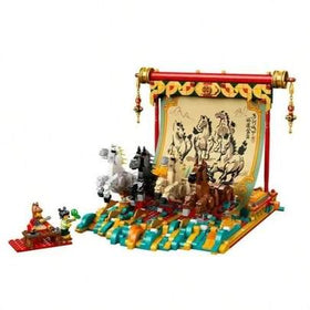 LEGO لوحة كبيرة لأربعة خيول تجري بسرعة 80119