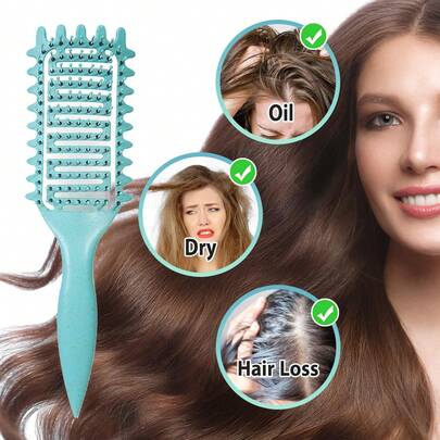 فرشاة تجعيد جديدة محسنة مع شعيرات وتصميم خاص، فرشاة تجعيد خاصة للشعر المجعد، تشكيل وتصفيف التجعيدات للرجال والنساء، تقليل الشد وفصل التجعيدات، فرش الشعر، أمشاط، أدوات الشعر، منتجات الشعر والاكسسوارات للصالون الحلاقة والسفر الضروريات اكسسوارات الشعر
