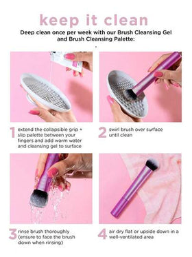 طقم فرش مكياج Real Techniques Everyday Eye Essentials المكون من 8 قطع، فرش للعين لخطوط العين والظلال والحواجب والرموش، قابلة للسفر، طقم هدايا، هدايا، فرش مكياج احترافية، طقم مكياج كامل