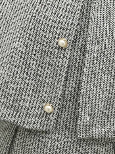 SHEIN طقم جاكيت قصيرة على الطراز الفرنسي وفستان كاجوال أنيق بسيط مناسب للفتيات المراهقات، مناسب للربيع والخريف
