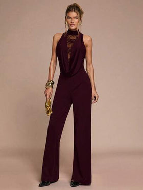 SHEIN BAE جمبسوت نسائية بلون أحادي بتصميم بسيط بدون أكمام، للارتداء اليومي العادي