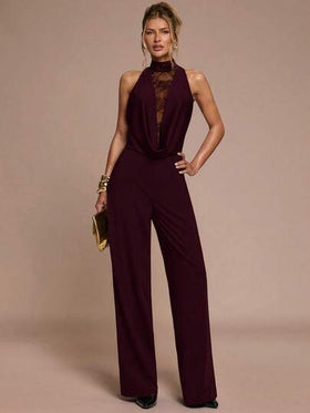 SHEIN BAE جمبسوت نسائية بلون أحادي بتصميم بسيط بدون أكمام، للارتداء اليومي العادي