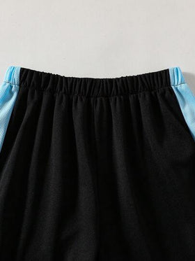 Vacaura 12 قطعة/طقم قميص تي شيرت أزرق فاتح مع شورت مجموعة قطعتين للأولاد المراهقين، قماش ناعم ومريح، مناسب للخروجات والتصوير الفوتوغرافي والمناسبات المختلفة