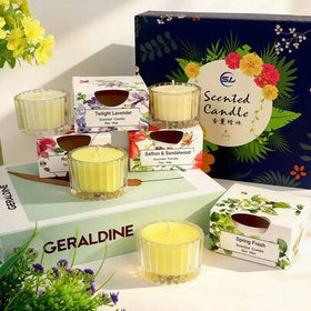 1 طقم صندوق هدايا شمع معطر مخطط، 4 خيارات عطرية. مصنوع من شمع الصويا الطبيعي، خالي من الدخان والرائحة، عطر طويل الأمد. مناسب لعيد السنة الصينية الجديدة، عيد الحب، أعياد الميلاد وغيرها من المناسبات