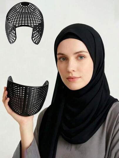 حلقة تثبيت وشاح رأس من الشبك القابل للتنفس، إكسسوار وشاح رأس مسلم مانع للانزلاق، إكسسوار شعر للاستخدام اليومي والسفر