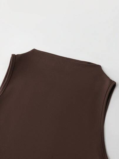 SHEIN Franclia طقم بنطلون وبلوزة نسائي ذو تصميم ضيق مع أرجل واسعة وياقة ملونة بطريقة متباينة