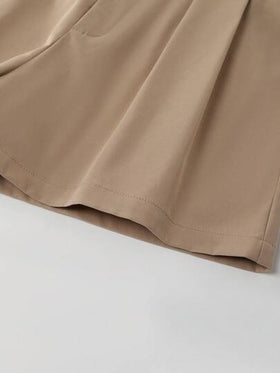 SHEIN Franclia طقم بنطلون وبلوزة نسائي ذو تصميم ضيق مع أرجل واسعة وياقة ملونة بطريقة متباينة