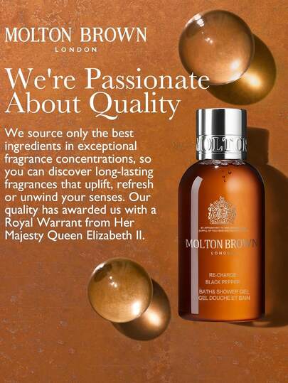 Molton Brown غسول الجسم بالفلفل الأسود، 50 مل، رغوة غنية، قوام جيلي، سهل الشطف، عطر حادّ خشبي، منشط، تنظيف عميق، ترطيب لطيف، مُنكّه بمستخلصات نباتية، 50 مل/1.69 أونصة سائلة