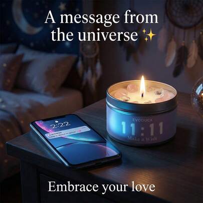 EVODUCK شمعة معطرة لعيد الحب، برائحة ملح البحر والمرمية، شمعة معطرة 3 أونصة، تحتوي على بلورات وردية وبيضاء. مثالية للاسترخاء في المنزل والتأمل واليوغا، وهدية روحية مفكرة للنساء والرجال في عيد الحب والأعياد الميلاد والذكرى السنوية