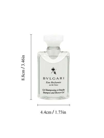 Bvlgari مجموعة مكونة من 40 مل غسول جسم + 40 مل كريم ترطيب جسم بعطر الشاي الأبيض. مجموعة عناية بالشعر محمولة. عطر طويل الأمد.
