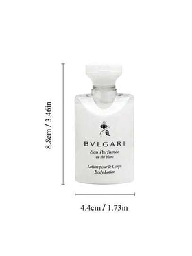 Bvlgari مجموعة مكونة من 40 مل غسول جسم + 40 مل كريم ترطيب جسم بعطر الشاي الأبيض. مجموعة عناية بالشعر محمولة. عطر طويل الأمد.