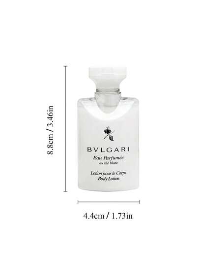 Bvlgari مجموعة مكونة من 40 مل غسول جسم + 40 مل كريم ترطيب جسم بعطر الشاي الأبيض. مجموعة عناية بالشعر محمولة. عطر طويل الأمد.