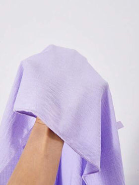 SHEIN Sparklyn فستان قميص أنيق للبنات بلون سادة منسوج ومطوي، مزين بفيونكة، مناسب للارتداء اليومي الكاجوال في الربيع والصيف