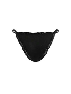 Ocili 3 قطع/عبوة ملابس داخلية نسائية مريحة من القطن 100% بتصميم بسيط مزينة بالدانتيل من الجانبين، ألوان متعددة، أنيقة للخريف
