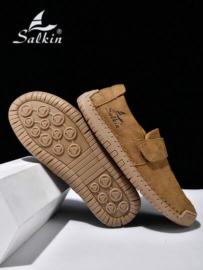 Salkin حذاء لوفر رجالي جديد من مصمم، حذاء كاجوال سهل الارتداء بنعل مطاطي خفيف الوزن وغير انزلاقي، مناسب للارتداء اليومي والخارجي في جميع المواسم، هدية عيد مناسبة. ملاحظة: الحجم صغير، يُنصح بطلب مقاس أكبر بمقدار مقاس واحد