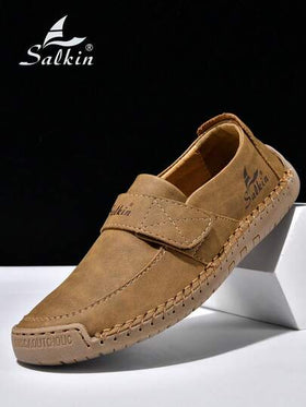 Salkin حذاء لوفر رجالي جديد من مصمم، حذاء كاجوال سهل الارتداء بنعل مطاطي خفيف الوزن وغير انزلاقي، مناسب للارتداء اليومي والخارجي في جميع المواسم، هدية عيد مناسبة. ملاحظة: الحجم صغير، يُنصح بطلب مقاس أكبر بمقدار مقاس واحد