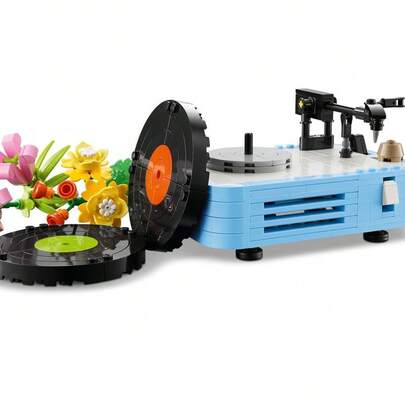 LEGO لعبة كتل بناء سلسلة الغرامافون الزهري الإبداعية الجديدة 2025، هدية