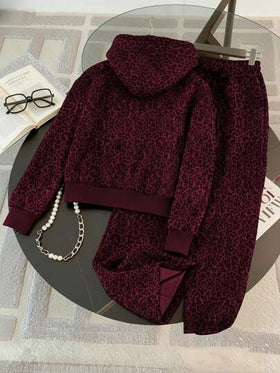 Resyla مجموعة هوديي كاجوال بطبعة نمر رقمية 2 قطعة، هدية للأصدقاء