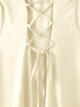 GlowEve فستان نسائي بياقة منتفخة باللونين الأسود والأبيض، كتف مائل، خصر مخطط، تنورة على شكل حرف A، فستان حفلات، فستان يومي