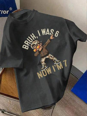 تيشيرت بأكمام قصيرة مطبوع عليه رسومات للأولاد في سن المراهقة، لباس علوي صيفي كاجوال للطلاب والشباب