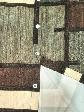قميص رجالي كبير الحجم بأكمام قصيرة وجيب، بطبعة هندسية ملونة ذات ملمس مميز، يمتص العرق